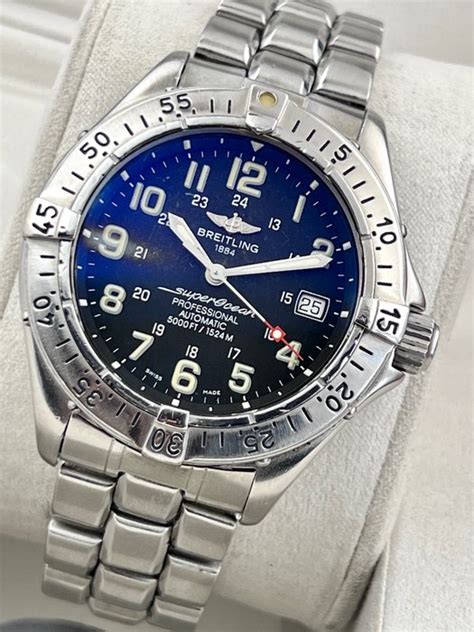 breitling superocean chronometre automatic 5000 ft 1524m quadrante giallo|breitling superocean watch price.